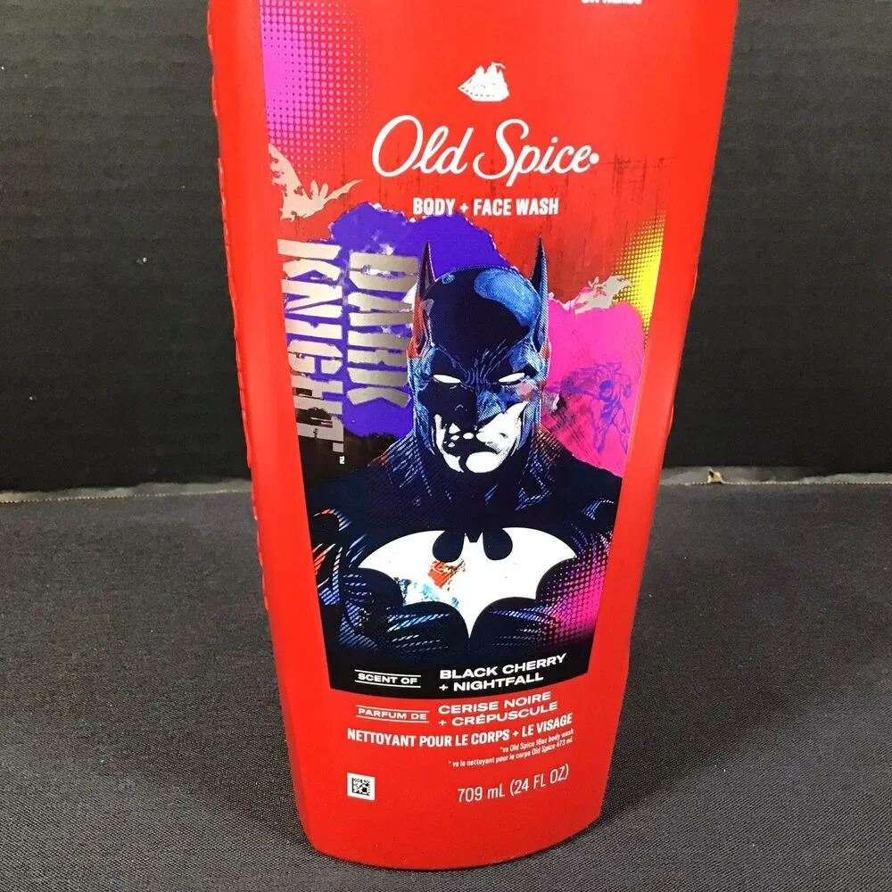 Old Spice Body Wash Limited Edition Batman Dark Knight Black Cherry 24oz New